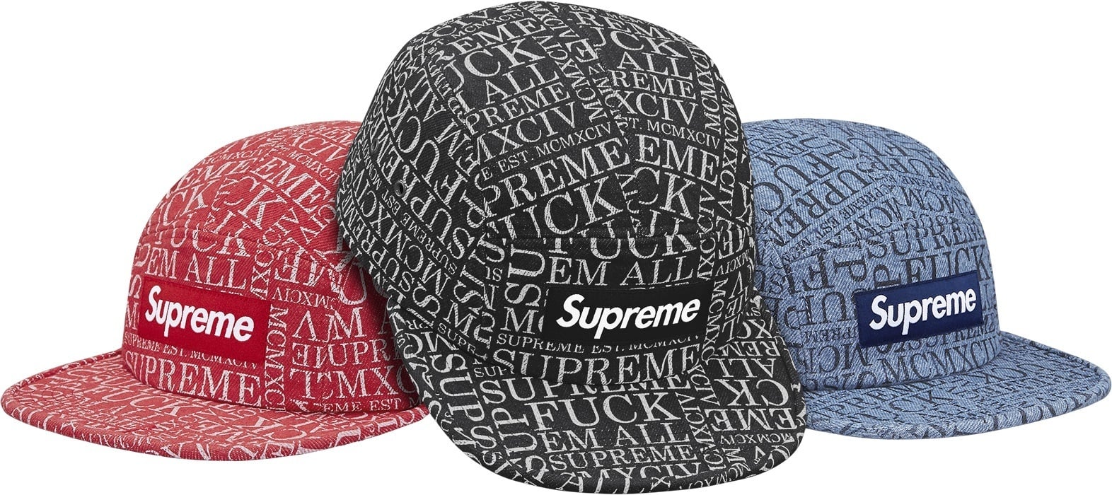 Fuck ‘Em All Denim Camp Cap